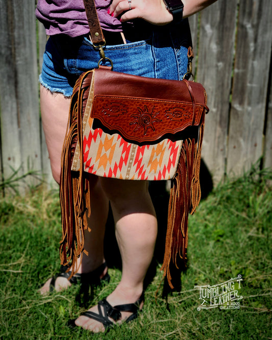Tacia Fringe Bag - Aztec