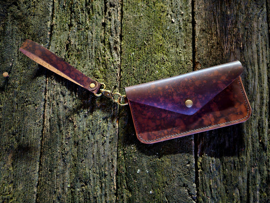 Shelby Clutch - Mottled Brown