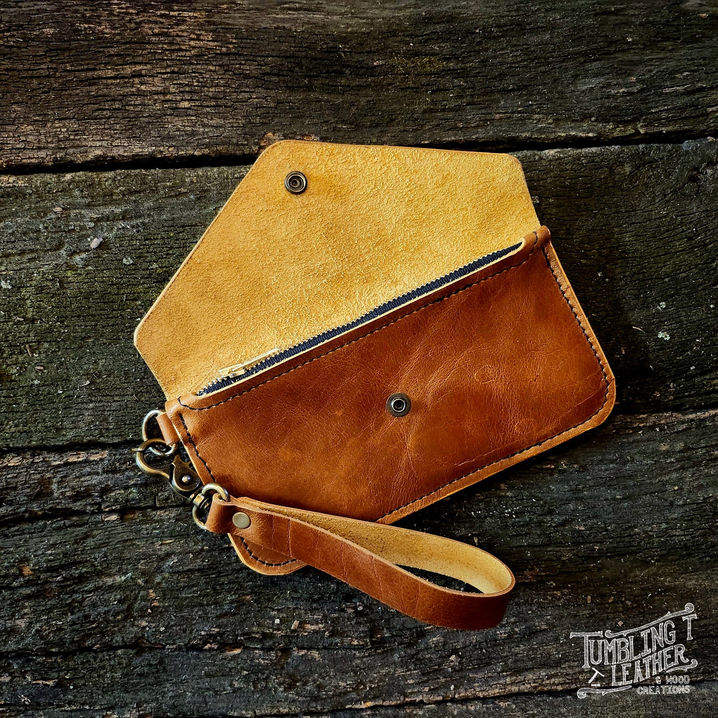 Shelby Clutch - Vintage Tan Water Buffalo