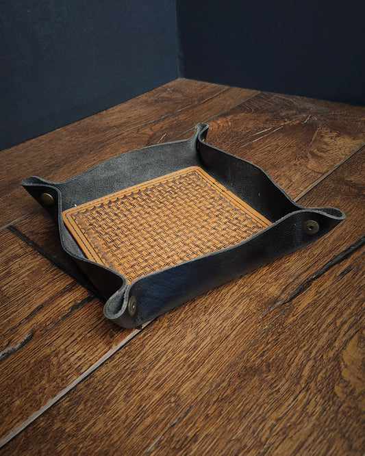 Valet Tray - Black Geometric