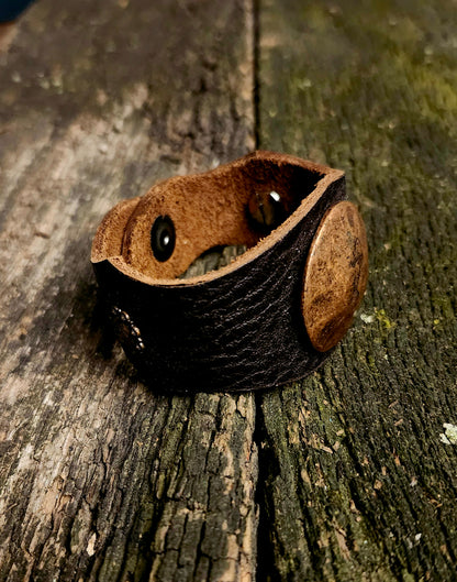 Leather Concho Cuff