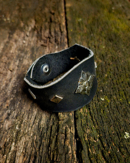 Leather Concho Cuff