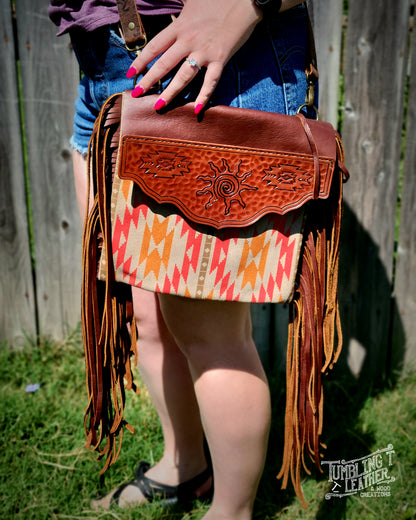 Tacia Fringe Bag - Aztec
