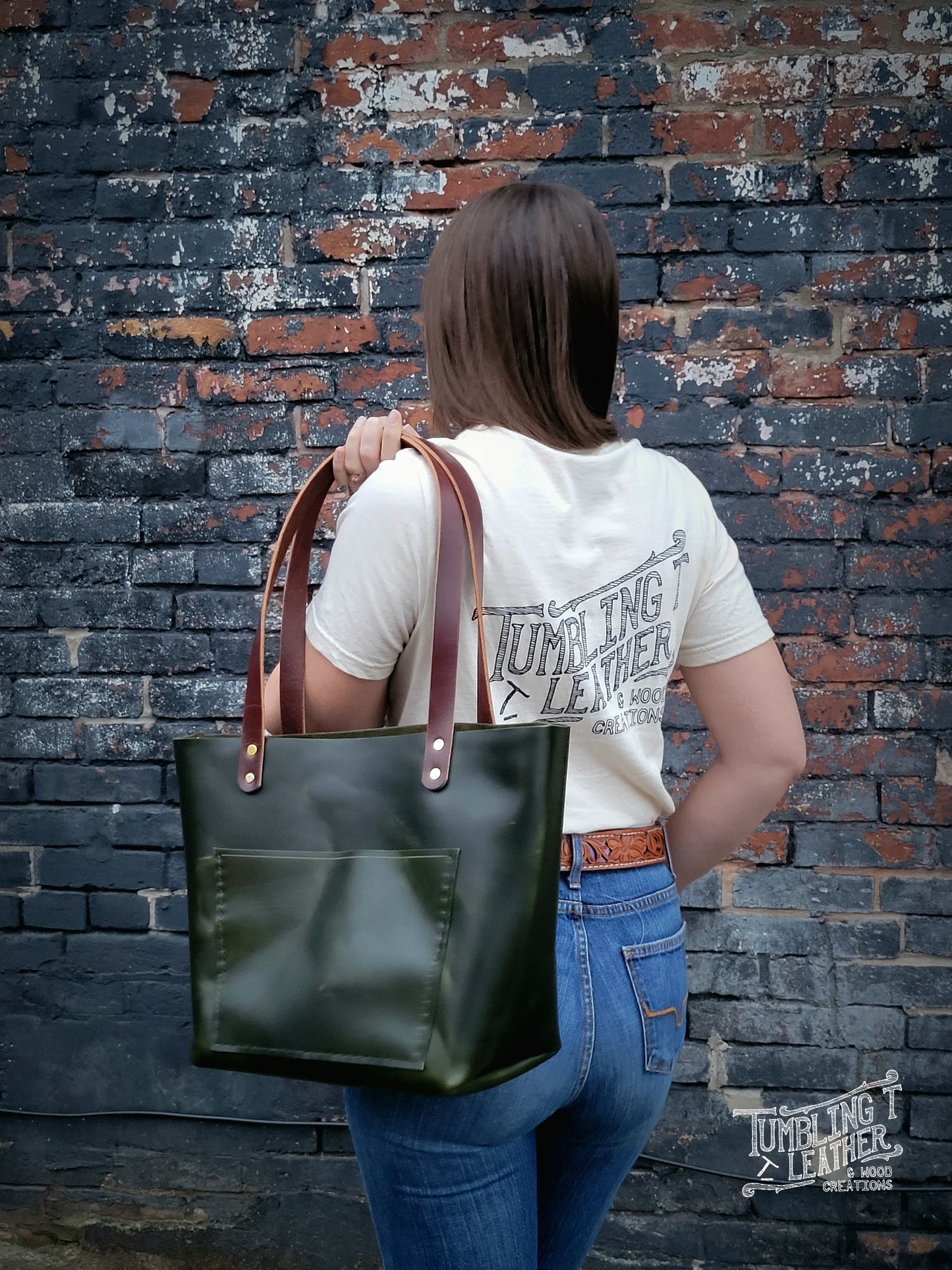 Mini Taylor Tote Bag - Oxford Green
