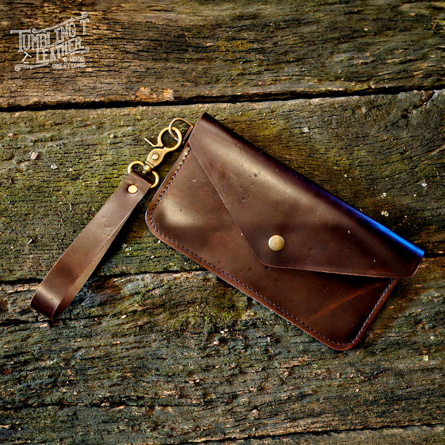 Shelby Clutch - Distressed Brown