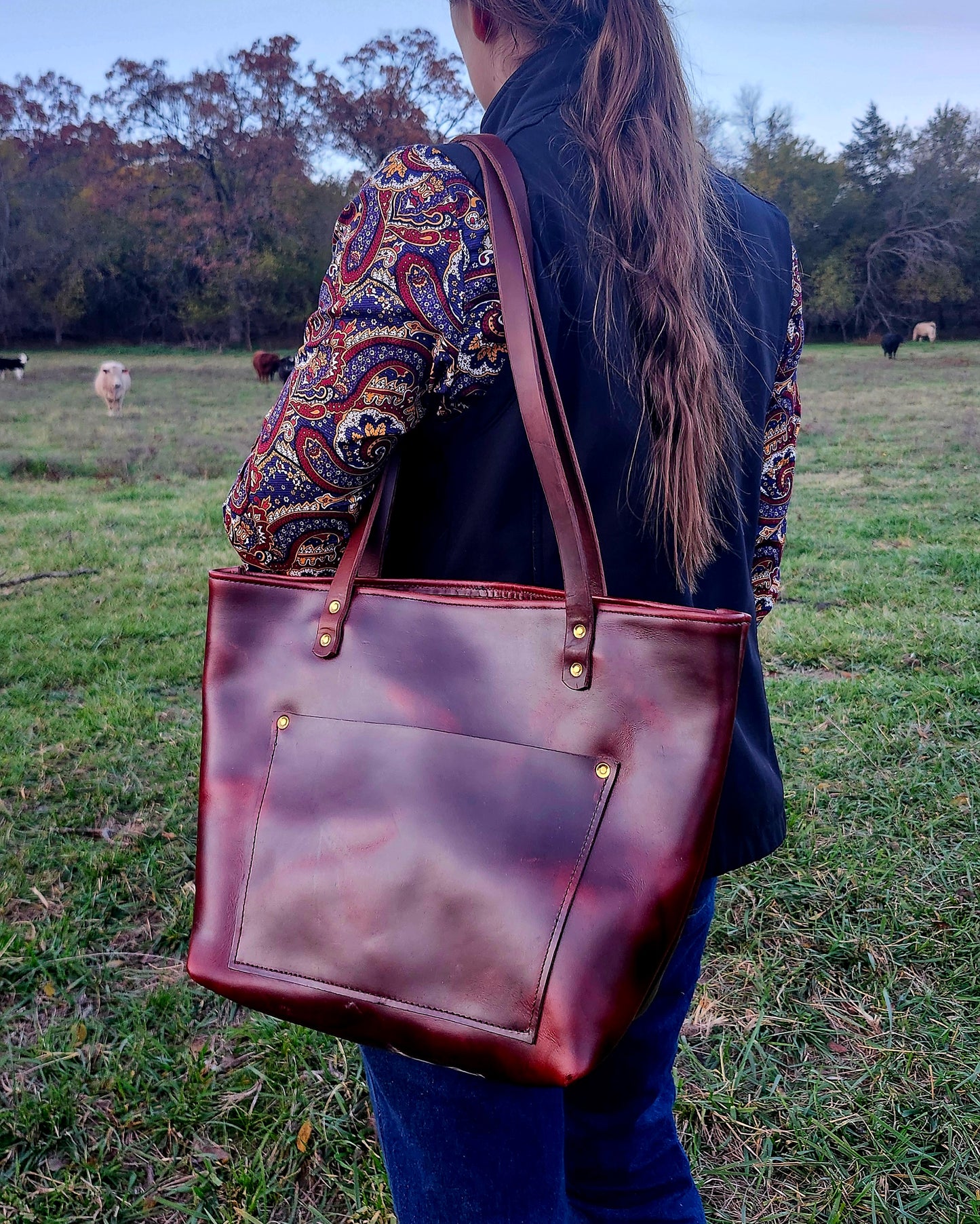 Taylor Tote Bag - Bordeaux