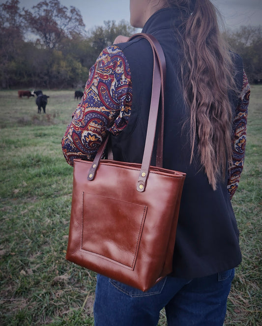 Mini Taylor Tote Bag - Oxford Antique Tan