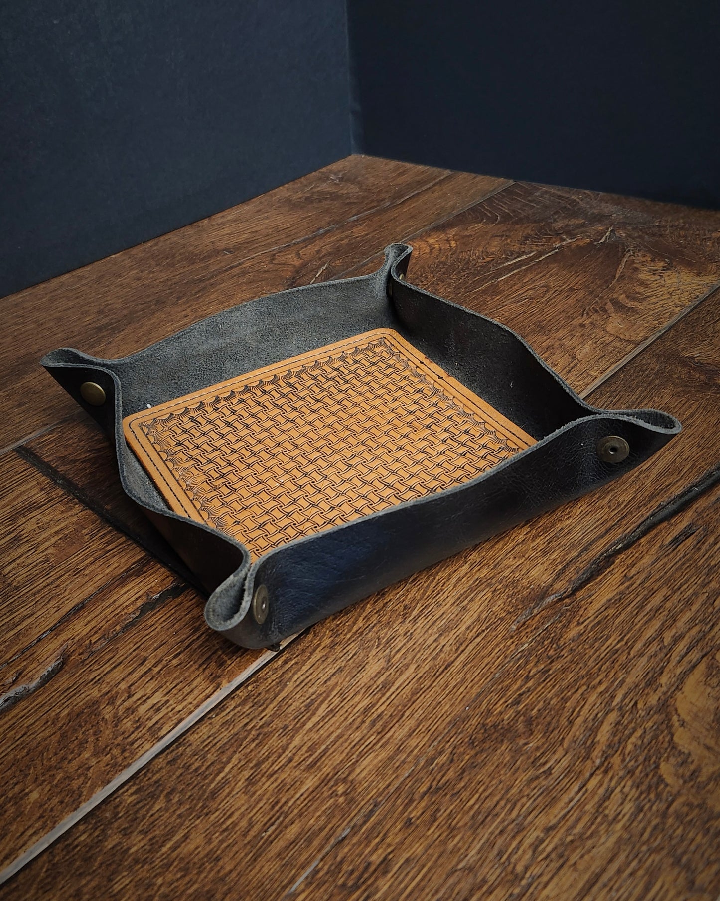 Valet Tray - Black Geometric