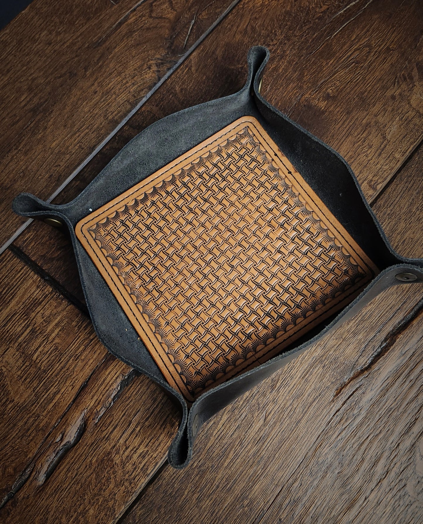 Valet Tray - Black Geometric