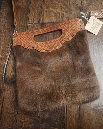 Cowhide Western Crossbody Tote